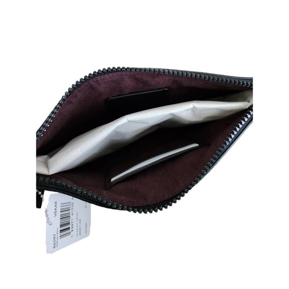 Coach Wristlet Leather Brown Saturn Planet Canvas Horse Carriage 86097 Women New - Picture 4 of 5